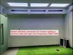 Iluminação exterior LED comercial moderna e elegante em liga de alumínio com temperatura de cor clara 2100K-7500K