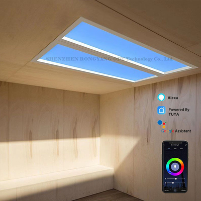 110VAC painel de clarabóia de LED artificial virtual escurecimento 60x120 CCT 6500K 8000lm