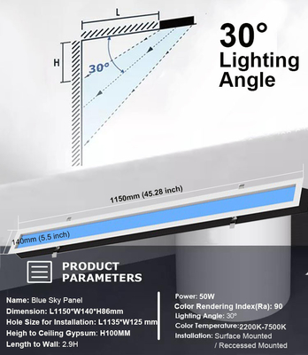comprar Painel de Luz de Teto LED AC 100-240V Simula Luz Natural e Azul do Céu com Potência de Saída de 40 watts Fabricação em linha
