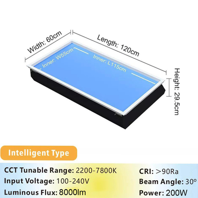 comprar 1/8 de polegada de simulação de luz do dia painéis clarabóia 90% transmissão de luz 86mm Fabricação em linha