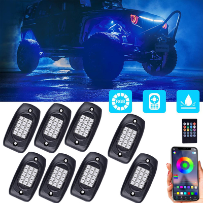 comprar Luzes de rock RGB multicoloridas portáteis à prova d'água com controle remoto Fabricação em linha