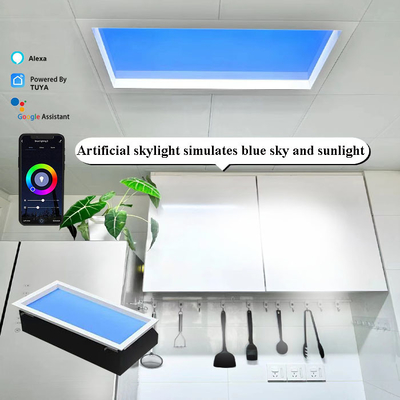comprar 2x4 Painel interno de luz solar artificial Zigbee Wifi Bluetooth controle remoto Fabricação em linha