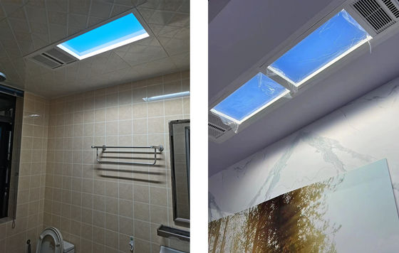 comprar Transmissão de luz 95% Painéis de clarabóia falsos com Tuya Remote, Iluminação de Energia Quente Branca Fabricação em linha