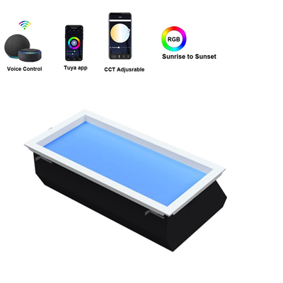 Clarabóia de LED artificial de teto ROHS imita a luz do sol embutida 30x60 CCT 6500K