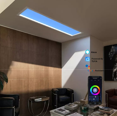 Clarabóia de LED artificial de 50 watts 30 x 60 Zigbee Gateway RGB com mudança de cores