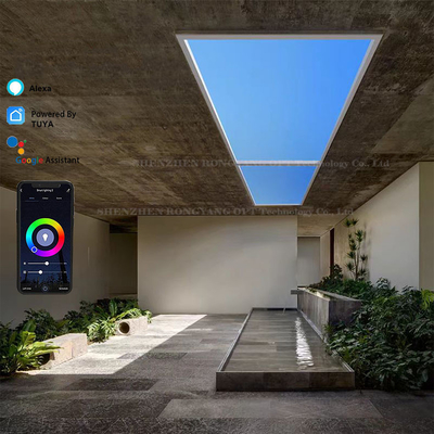 Clarabóia LED artificial multicena de 12,6'' embutida 600x300 Tuya