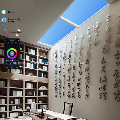 Painel de teto com claraboia virtual Tuya regulável e prático 1150x140 multicenas