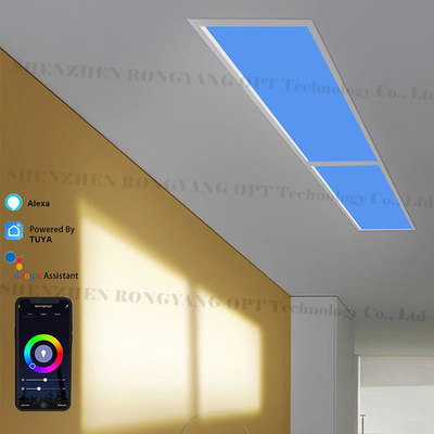 Tuya WiFi BT Control LED Skylight Painel Temperatura de cor Dimmable 2100-7000K
