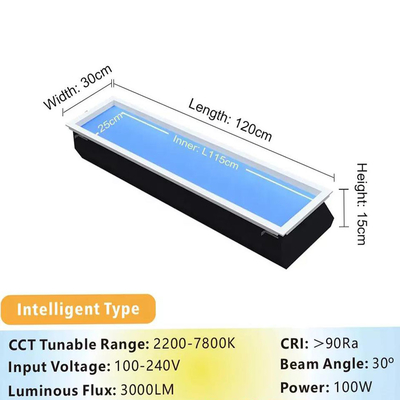 Duas modalidades de CCT de luz artificial LED ativada por voz com controle remoto