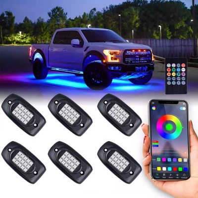 IP68 à prova d'água RGB multicolorido Rock Lights controle sem fio Bluetooth