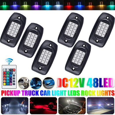 Kit de luzes de rocha LED RGB à prova d'água APP controle multifunção