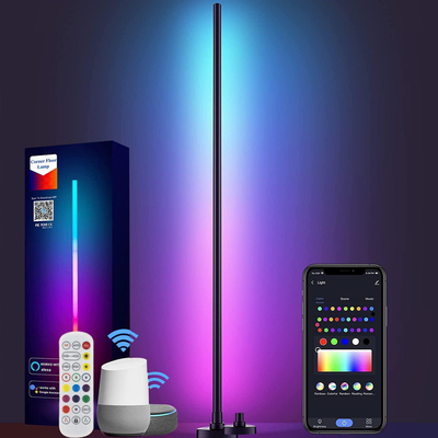 Lâmpada de piso LED RGB moderna nórdica interior regulável Wi-Fi Alexa controle de voz