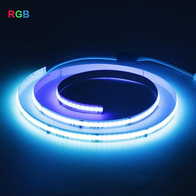 Tira LED prática 3000K 5000K RGB COB para sala 12V 24V Largura 10mm