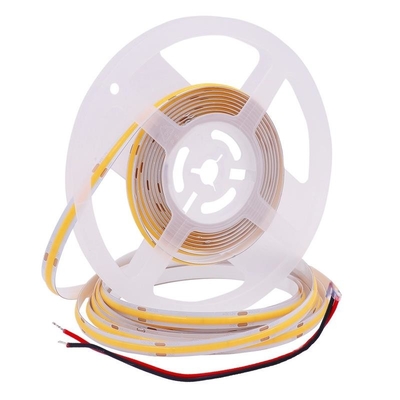 Largura 8mm 10W COB LED Strip Light DC24V 1000lm/M Cool White RA 90
