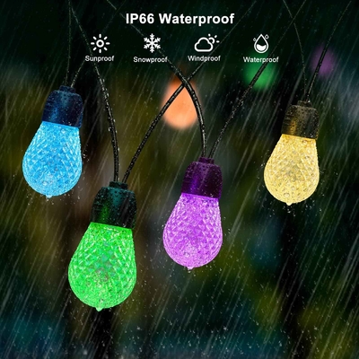 Luz de corda RGB à prova d'água IP65 ao ar livre inquebrável 48 pés regulável