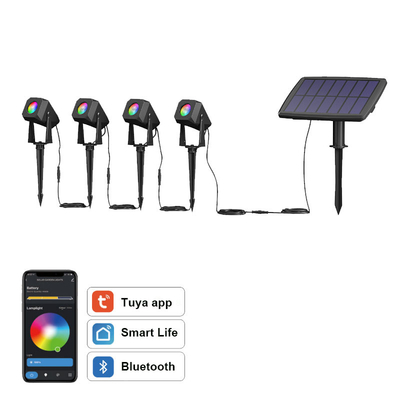 Holofotes solares para gramado à prova de calor ao ar livre, luzes de paisagem que mudam de cor 2700K