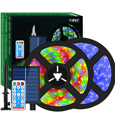 Fita solar autoadesiva à prova d'água ao ar livre 2835 SMD RGB CCT 2700K-6500K
