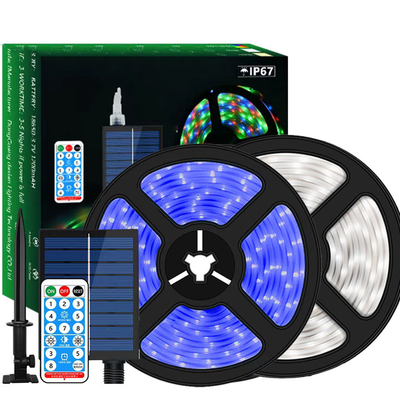 Luzes de tira de LED solar regulável azul ao ar livre estável 2835 SMD