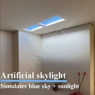 Painel artificial Tuya Alexa Control do céu azul da nuvem do diodo emissor de luz das claraboias do falso da falsificação da luz do dia