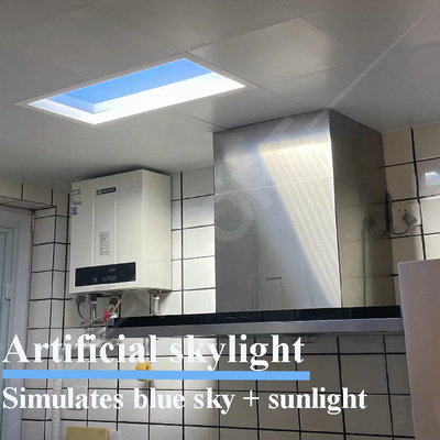 Clarabóia falsa LED de 600 × 600 quartos, luzes Tuya 6500K simulam luz solar