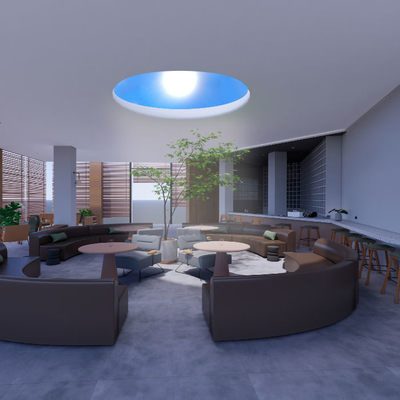 Lâmpadas de painel de teto de céu LED artificiais 100W Ajustável Tuya Alexa Control