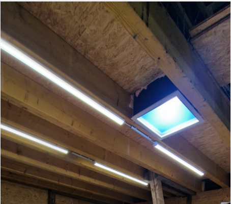 Distância de projeção de 30M e temperatura de cor de 6500K Painel de luz solar artificial para iluminação interna