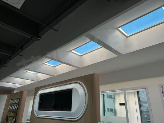 Painel de claraboia com simulação de luz natural para salas de conferência, iluminação de embutir para aprimoramento