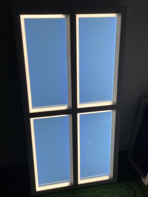 Luz de janela falsa com cor de luz 2100-7500K com iluminação LED de dispersão de Rayleigh e voltagem 100-240V
