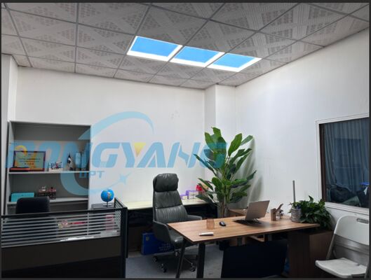 Experimente os Benefícios da Iluminação Circadiana com a Luz de Janela Falsa L1182*W582*H36mm Simula Diferentes Cores do Dia